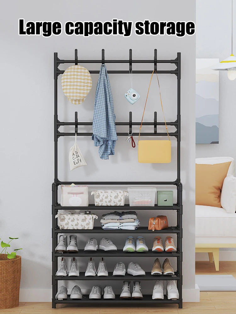 Rangement multifonctionnel en plastique T1 pour chaussures et vêtements