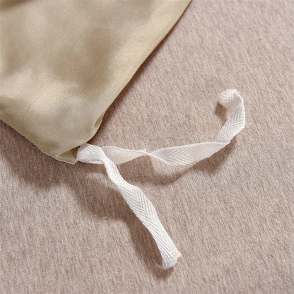 Housse de Couette Satin 3 pièces Queen Noir - Luxe & Douceur