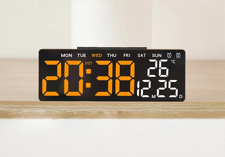 Réveil numérique LED avec température, date et mode nuit