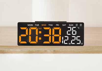 Réveil numérique LED avec température, date et mode nuit