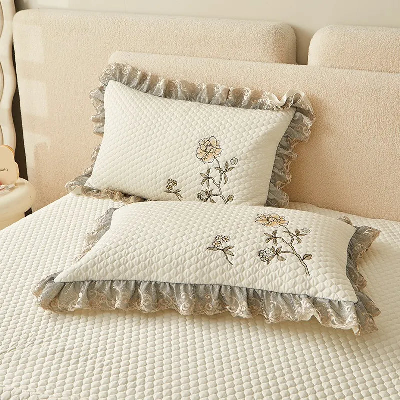 Ensemble de couvre-lit d'été brodé chic - léger et doux, 1 à 3 pièces