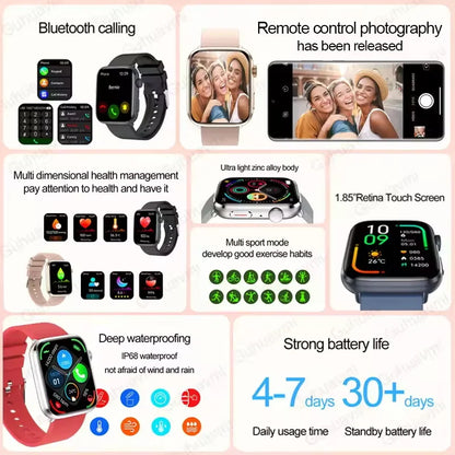 Montre Intelligente Xiaomi Femme - Diagnostic AI, HRV, PPG, IP68