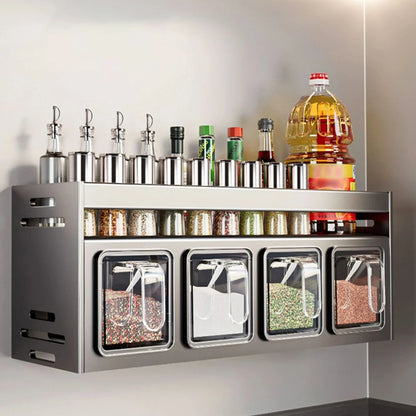 Etagère d'assaisonnement murale sans perçage, pratique et design