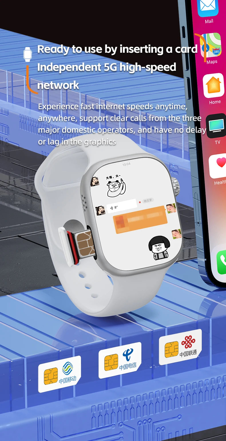 Montre CD99 5G AMOLED 2,29'' - Smartwatch avec caméra rotative