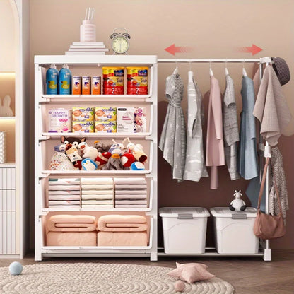 Armoire blanche extensible 5/6 niveaux - Rangement chambre et dortoir