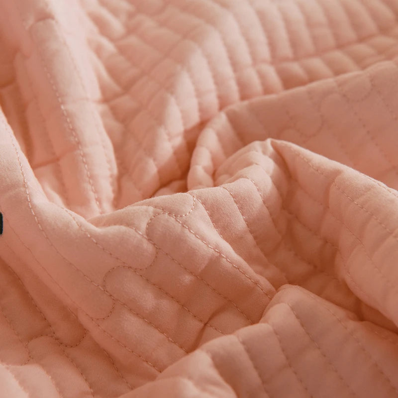 Ensemble Couvre-lit Matelassé Chic en Coton - 3 Pièces avec Taies