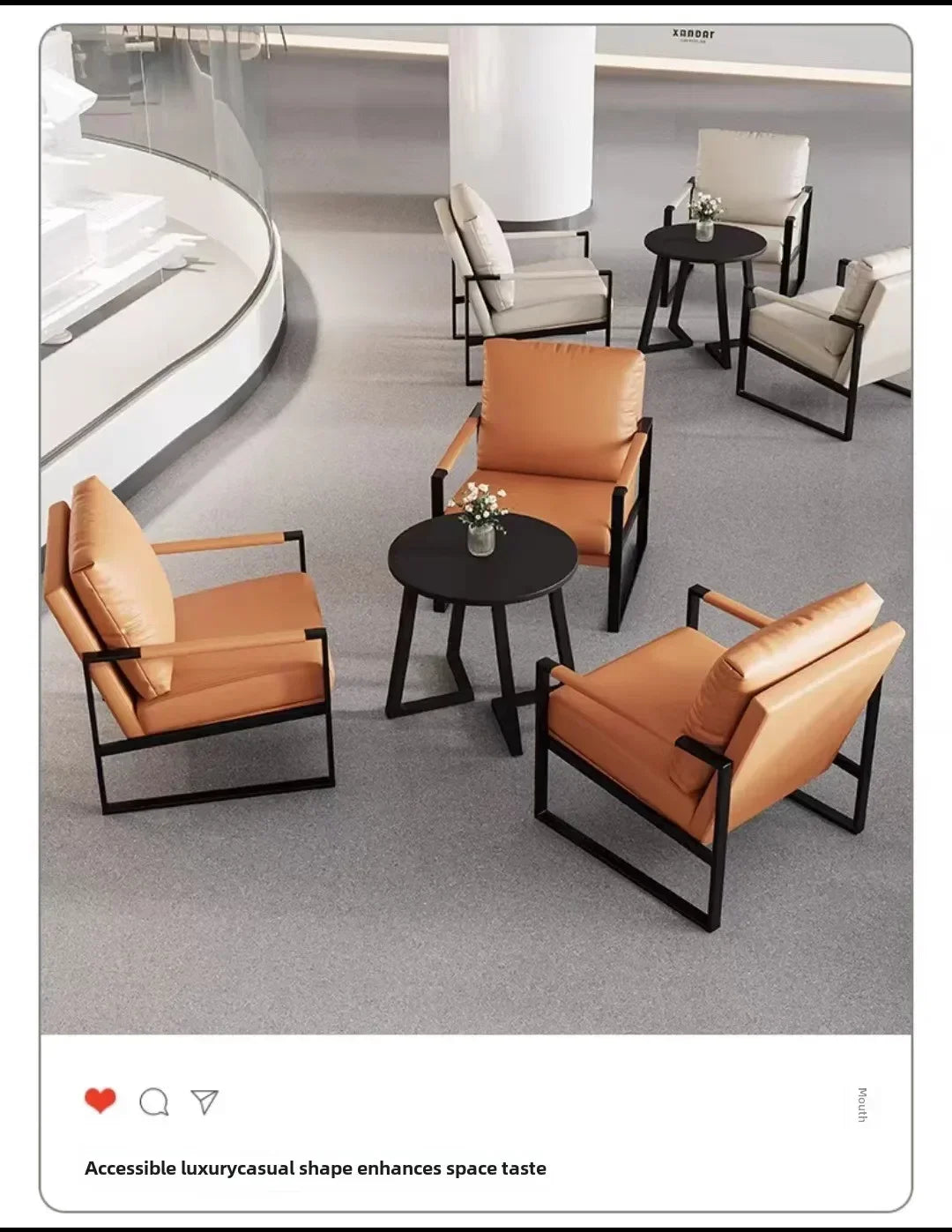 Canapé paresseux nordique en fer forgé pour salon et balcon