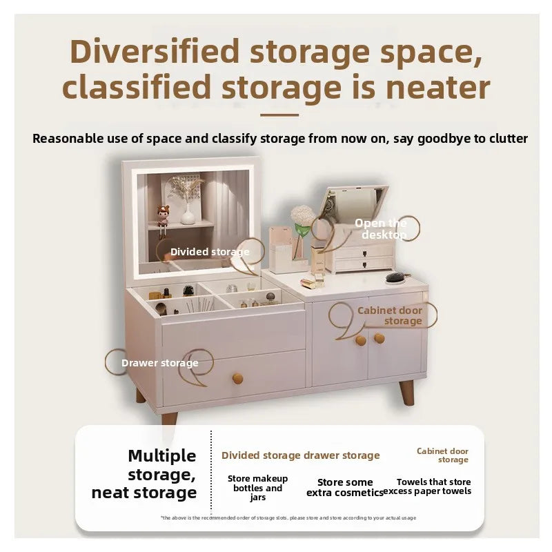 Coiffeuse moderne avec baie vitrée pour chambre à coucher