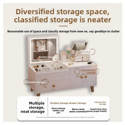 Coiffeuse moderne avec baie vitrée pour chambre à coucher