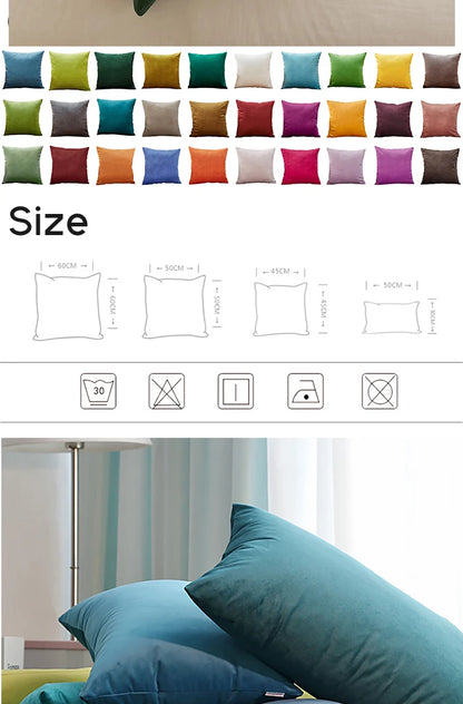 Housse de coussin velours 30x50 cm - Taie à carreaux nordique