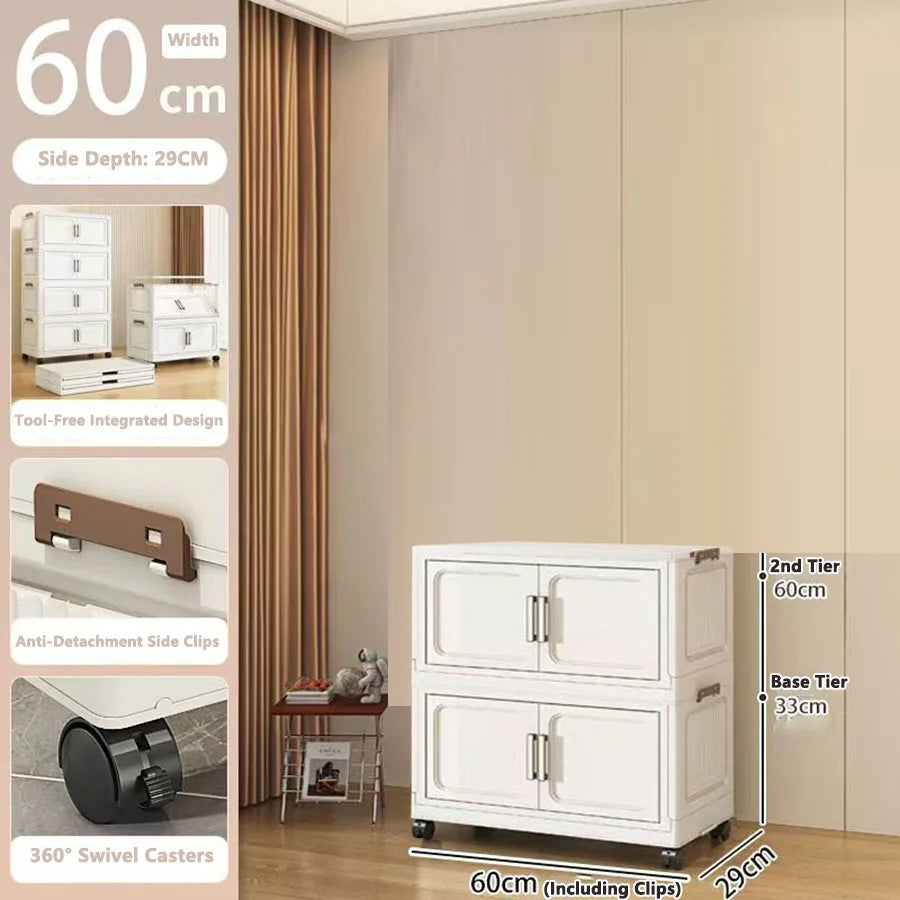 Armoire de rangement pliable pour vêtements de bébé et enfants