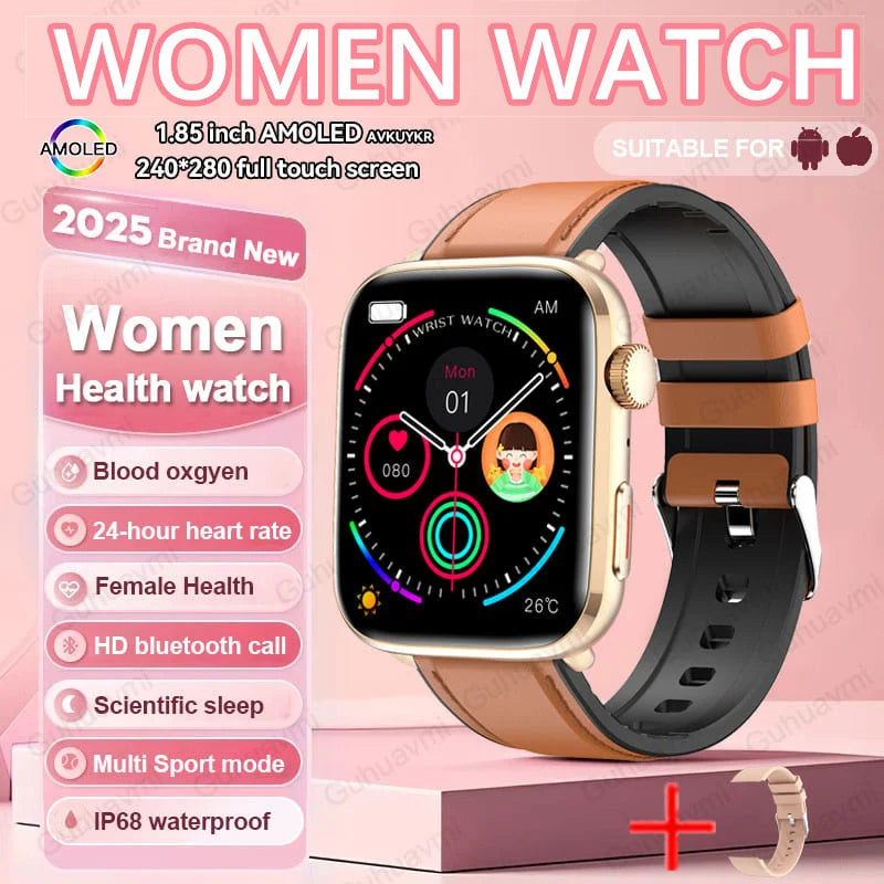 Montre Intelligente Xiaomi Femme - Diagnostic AI, HRV, PPG, IP68