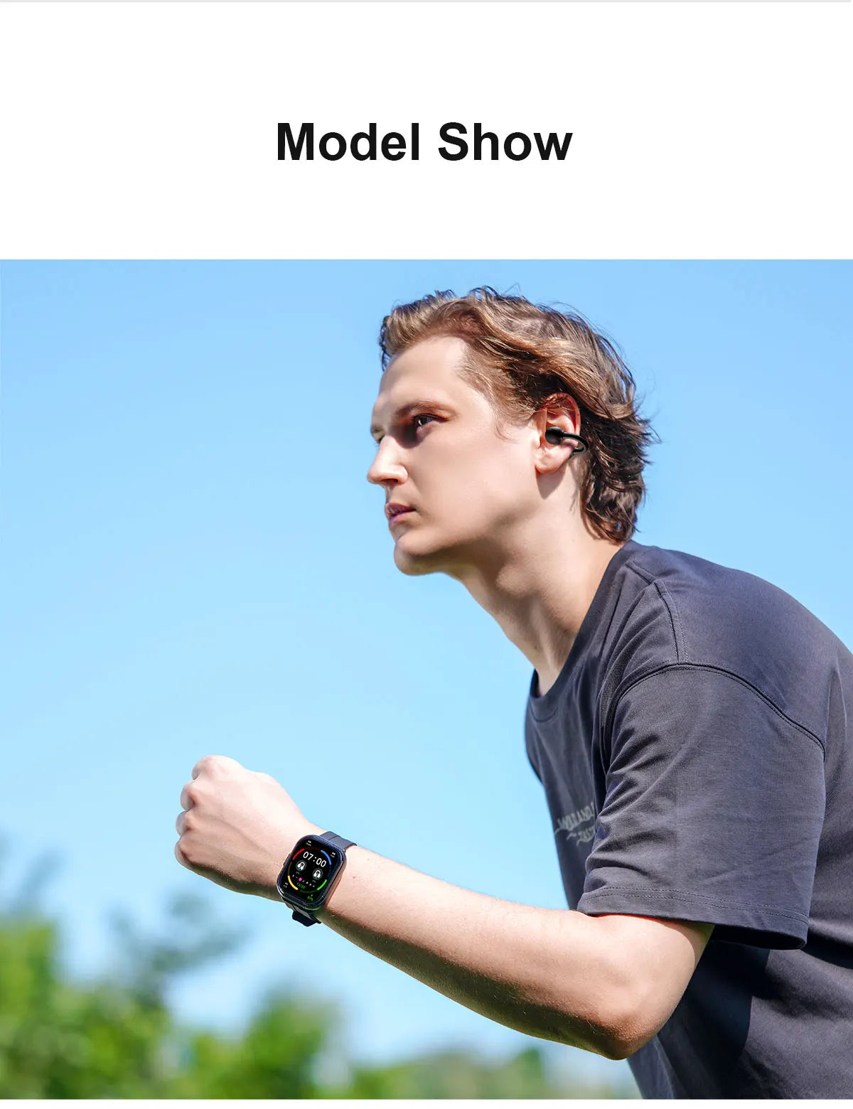 Montre Intelligente D9 2 en 1 avec Écouteurs TWS et Suivi Santé