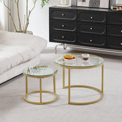 Table d'Appoint Ronde en Marbre Nordique - Luxe 60cm/80cm