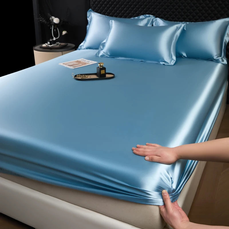 Drap-housse Satin Rayonne Élastique 140x200 160x200 - Literie Chic