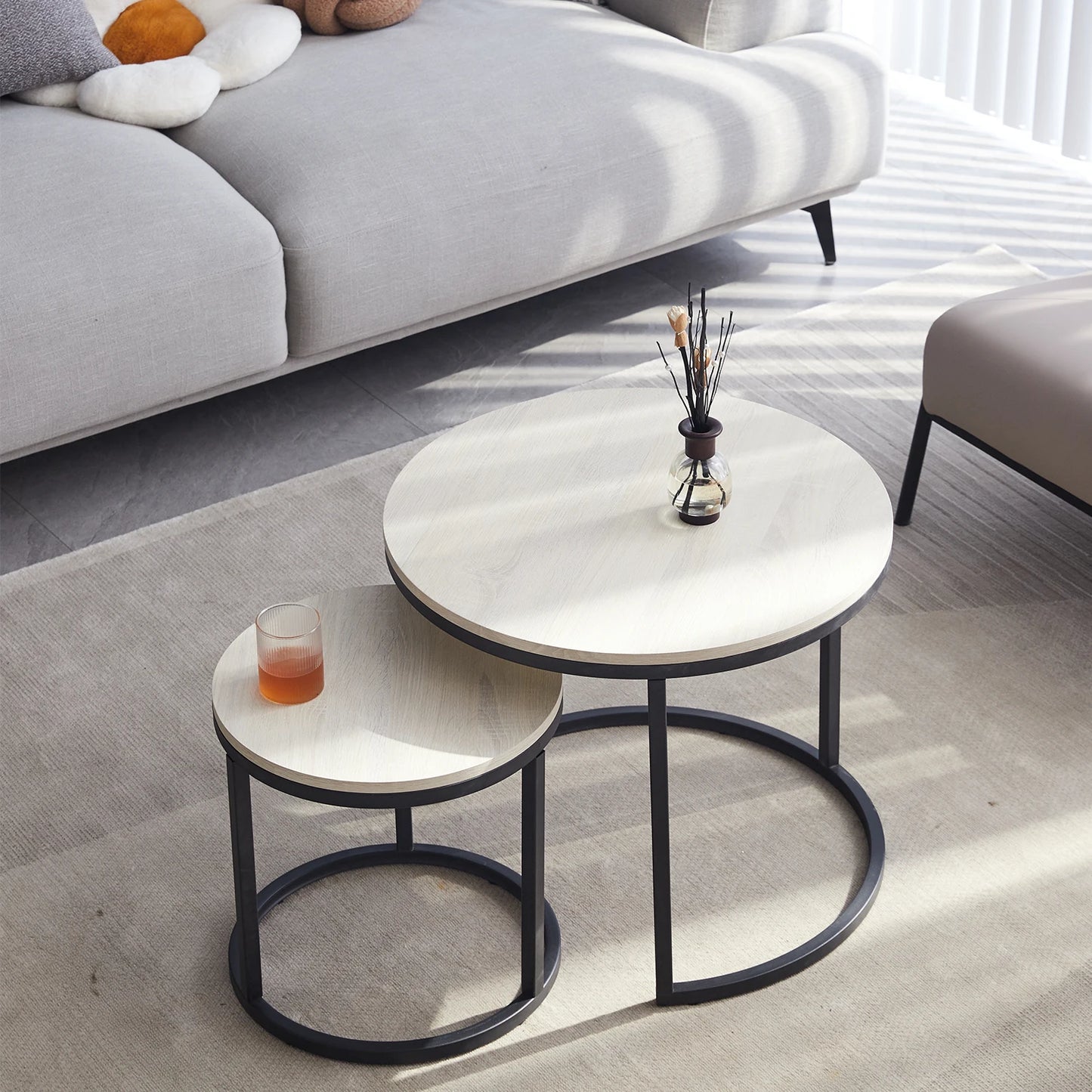 Table basse nordique 2 en 1 EGOONM - Design moderne et minimaliste