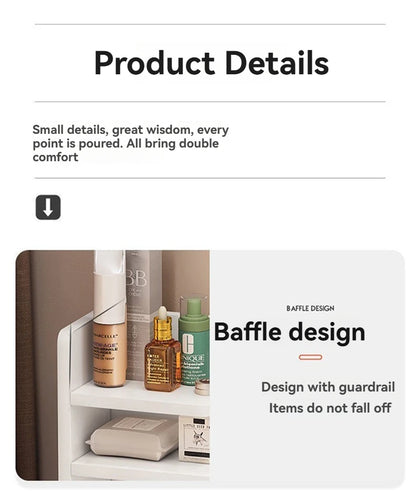 Coiffeuse moderne avec miroir et rangement, petite et élégante