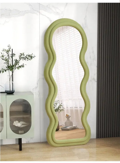 Miroir ondulé pleine longueur, design nordique luxe, livraison gratuite