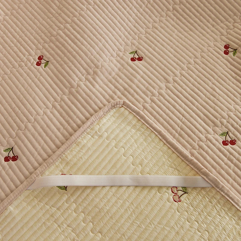 Ensemble Couvre-lit Matelassé Chic en Coton - 3 Pièces avec Taies