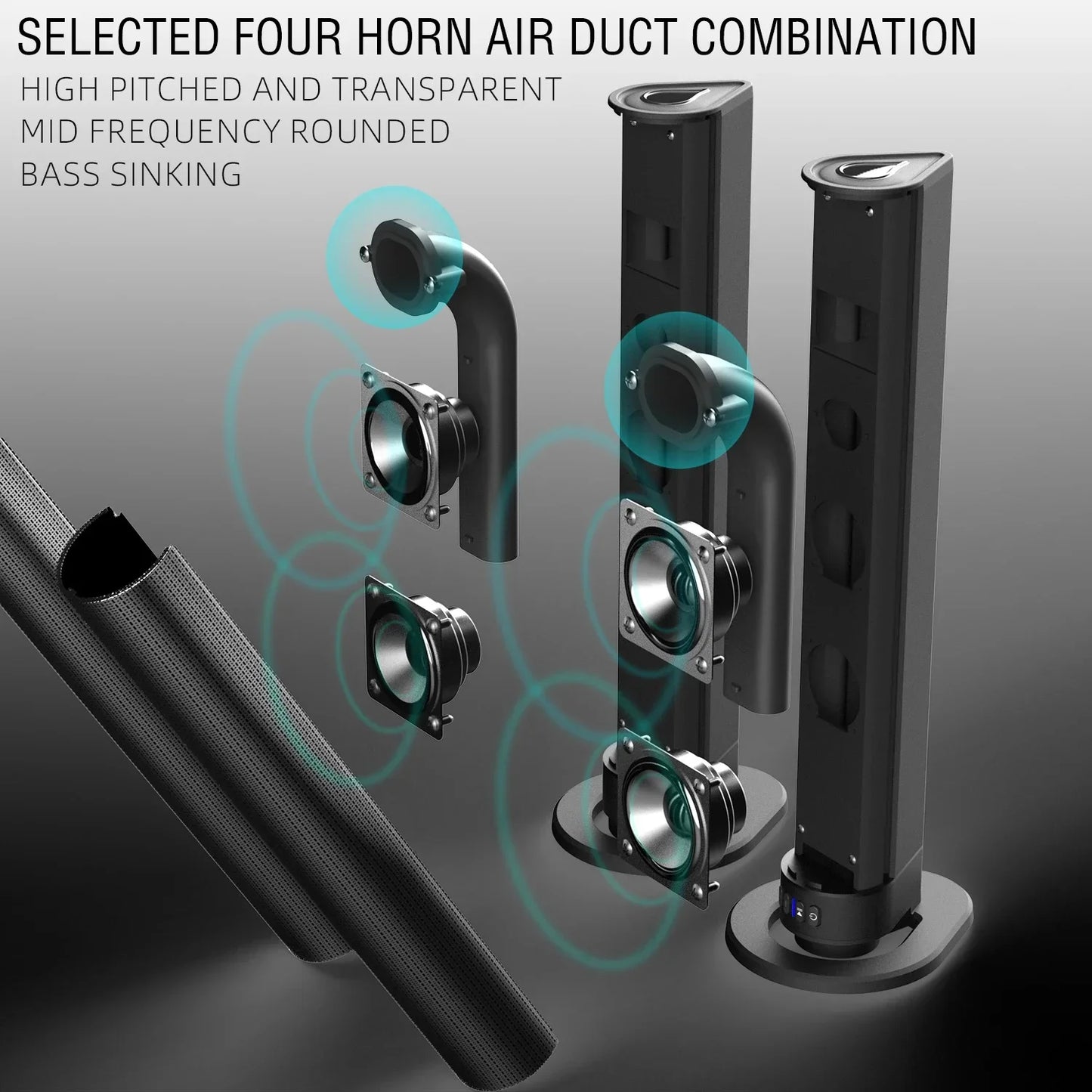 Barre de son 120W Home Cinéma Bluetooth 2 en 1 - Son Détaillé