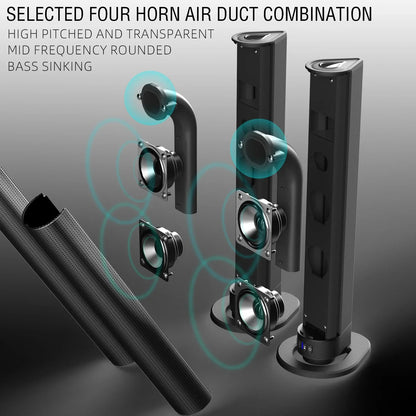 Barre de son 120W Home Cinéma Bluetooth 2 en 1 - Son Détaillé