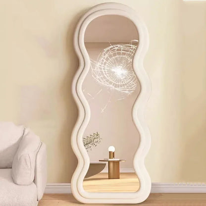 Miroir ondulé pleine longueur, design nordique luxe, livraison gratuite