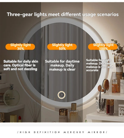 Coiffeuse moderne avec miroir et rangement, petite et élégante