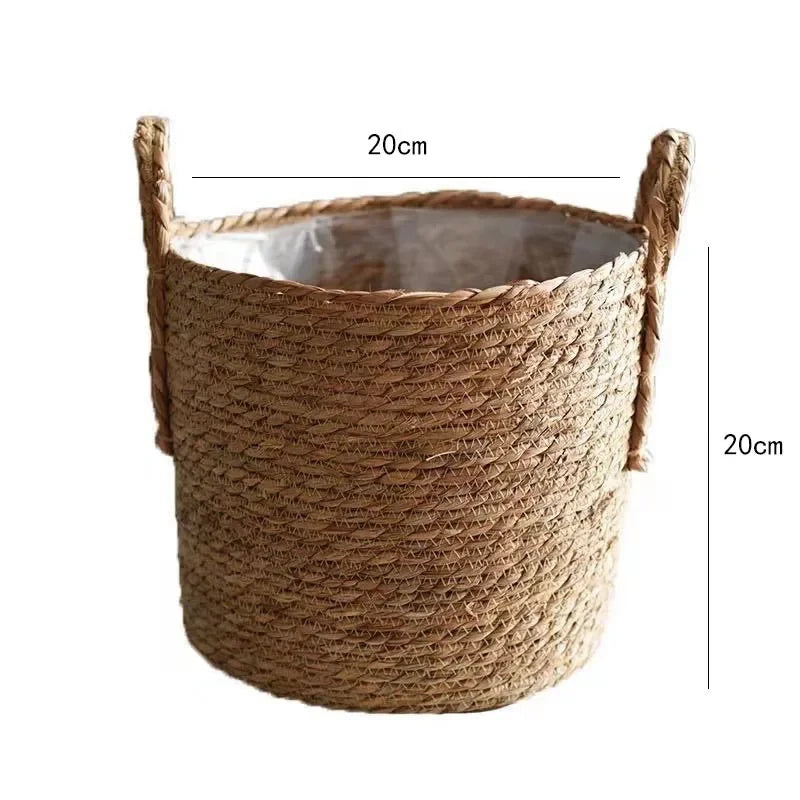Panier de Jardinière en Osier Naturel - Pot de Fleur Rotin 20/25/30CM