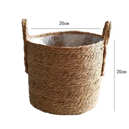 Panier de Jardinière en Osier Naturel - Pot de Fleur Rotin 20/25/30CM