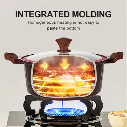 Ensemble de casseroles antiadhésives en céramique - 15 pièces avec couvercle