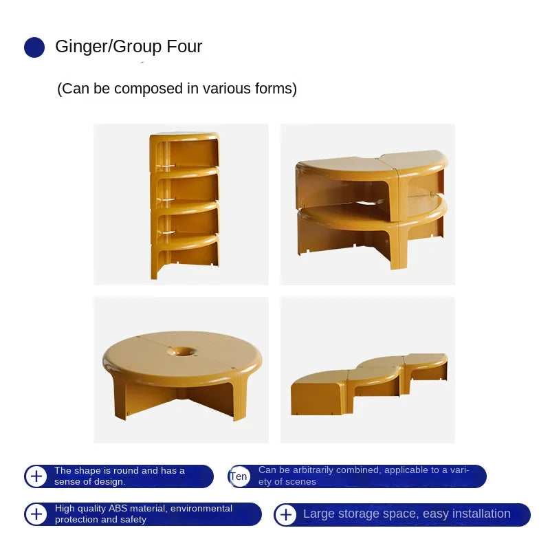 Table Basse Circulaire Nordique Créative – Design Modulable 2025