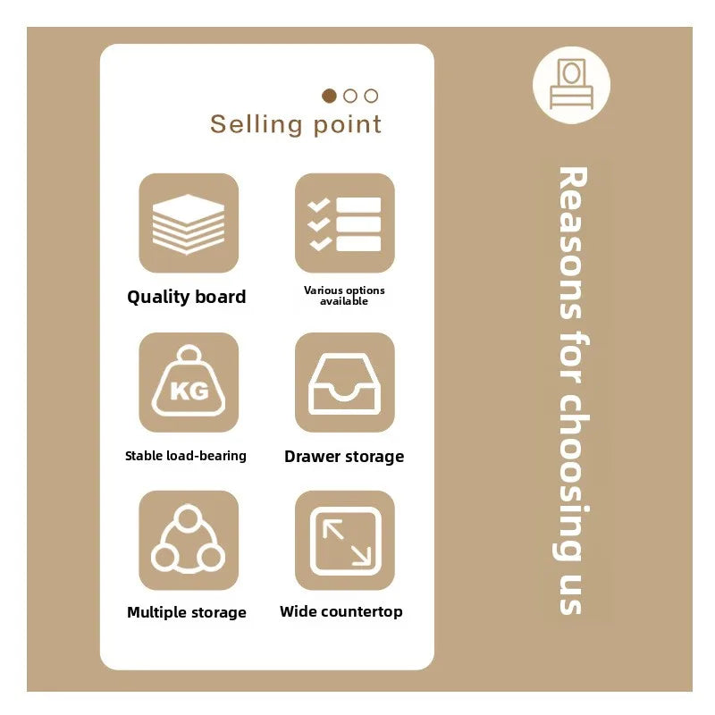 Coiffeuse moderne avec baie vitrée pour chambre à coucher