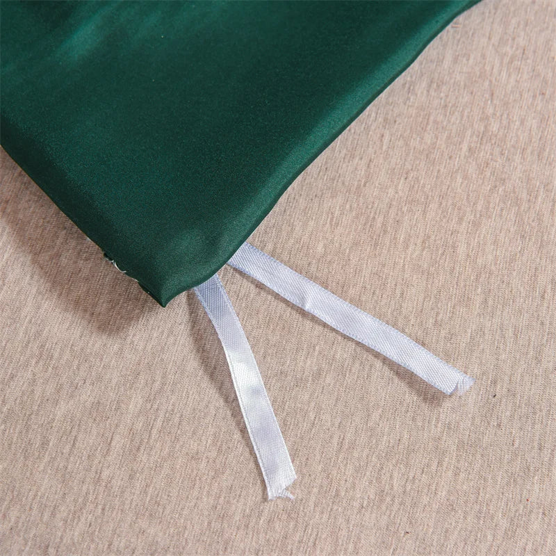 Housse de Couette Satin 3 pièces Queen Noir - Luxe & Douceur