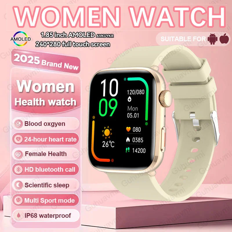 Montre Intelligente Xiaomi Femme - Diagnostic AI, HRV, PPG, IP68