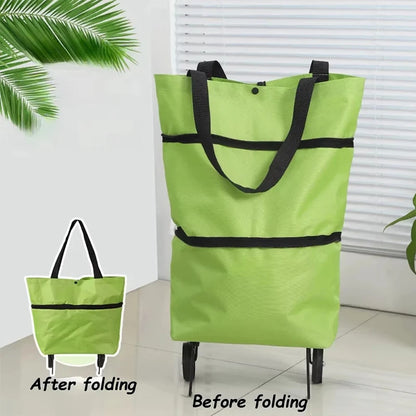 Chariot à roulettes pliable pour courses - Sac à provisions pratique