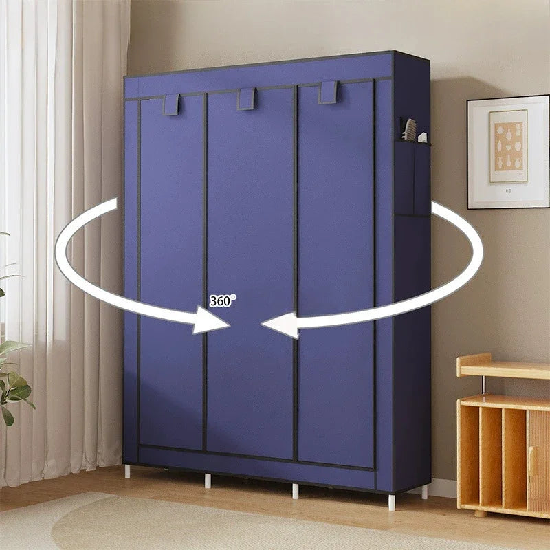 Armoire anti-poussière en tissu - Rangement multicouche pour chambre