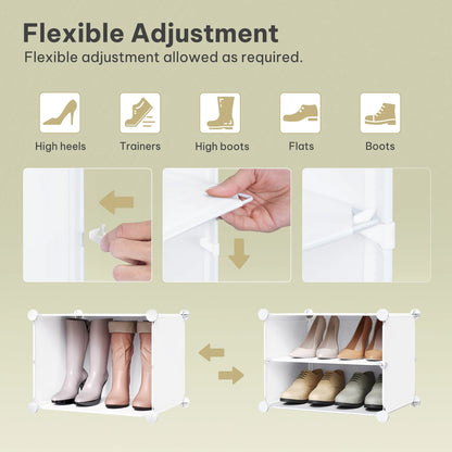 Armoire à chaussures pliable en PP transparent - Organisateur modulaire