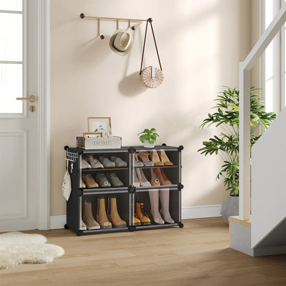 Armoire à chaussures pliable en PP transparent - Organisateur modulaire