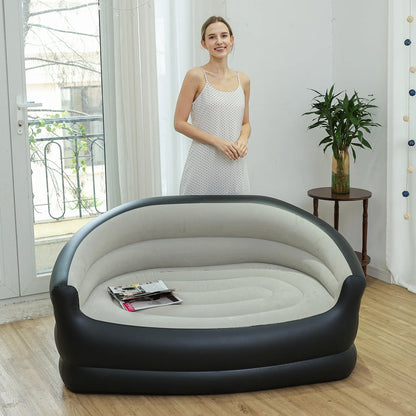 Canapé gonflable portable d'extérieur pliant pour camping - Double incliné