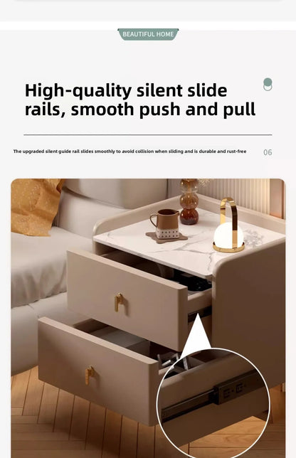 Table de chevet multifonctionnelle avec 3 tiroirs pour chambre