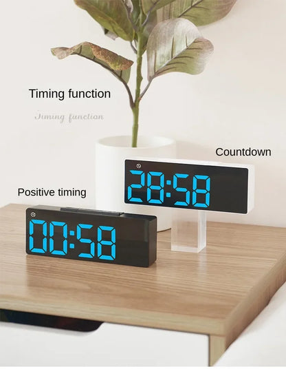 Réveil numérique LED avec température, date et mode nuit