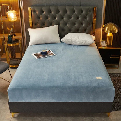 Drap-housse en peluche douce OKHOME - Literie chaude et luxueuse