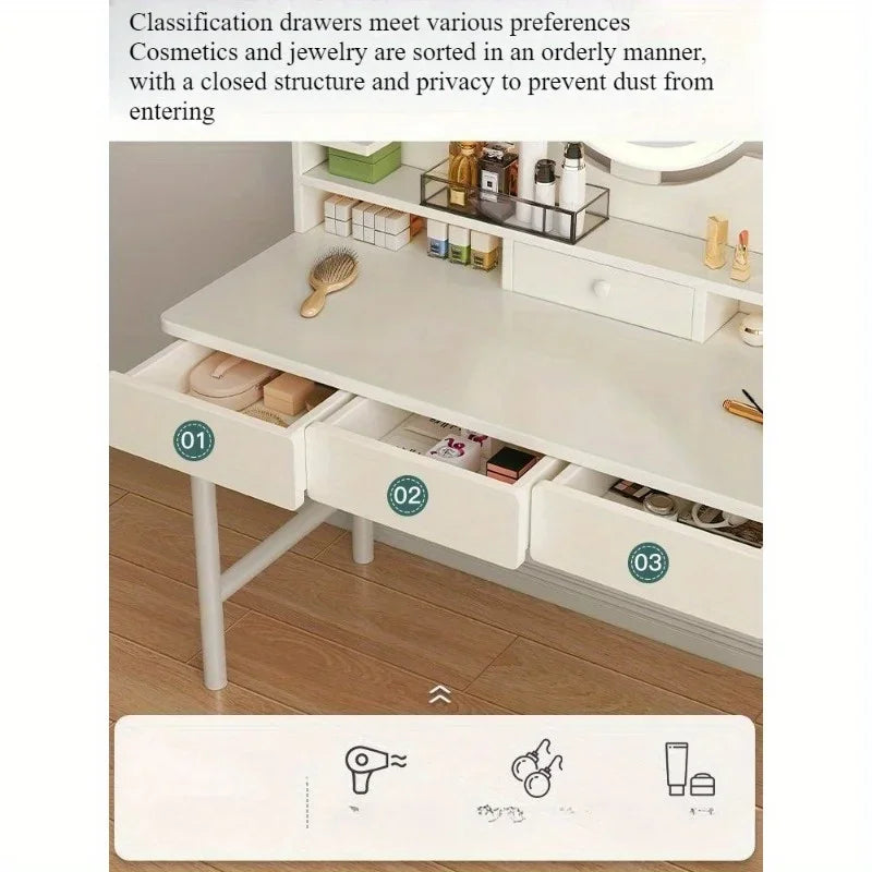 Commode moderne avec miroir pour chambre petite appartement 2025