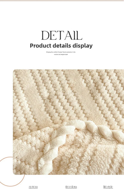 Couverture King Size à Carreaux - Chaude et Confortable pour Canapé