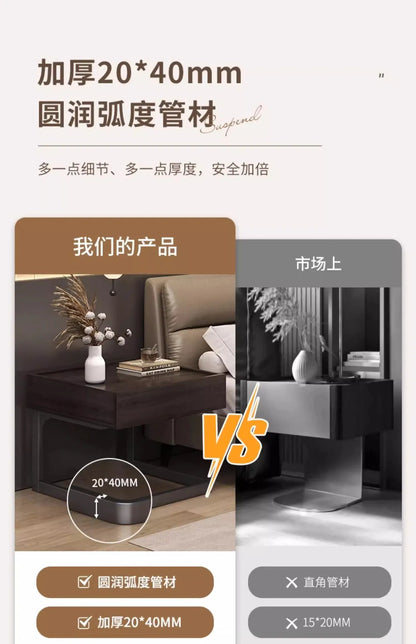 Table de nuit moderne avec tiroir - Esthétique nordique luxe