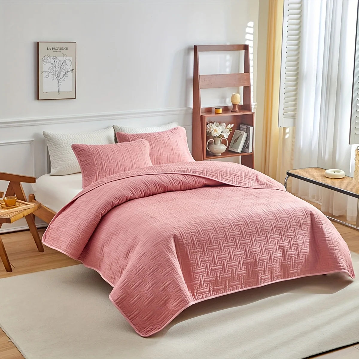 Couverture de lit 3 pièces en polyester doux - Confort toutes saisons