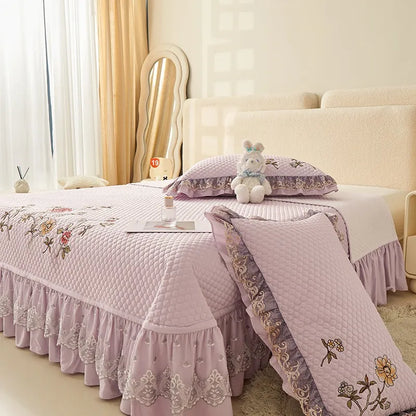 Ensemble de couvre-lit d'été brodé chic - léger et doux, 1 à 3 pièces