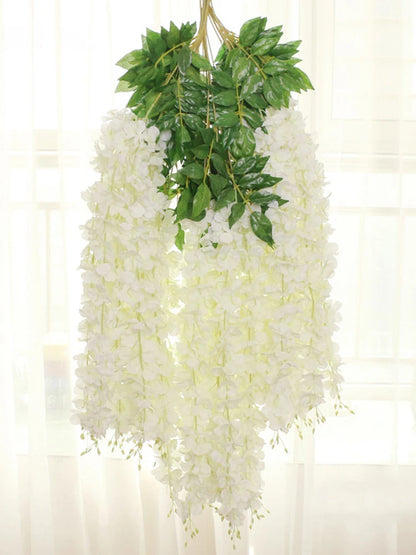 Guirlande de fleurs artificielles de glycine - 12 pièces pour déco mariage