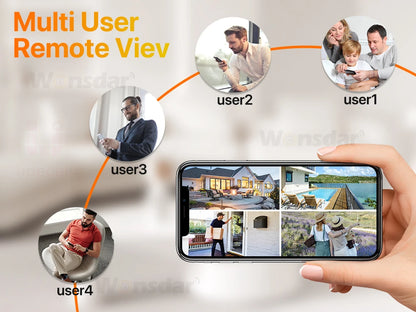 Caméra IP Solaire PTZ 4MP WiFi - Zoom 6X, Surveillance Extérieure 1080P