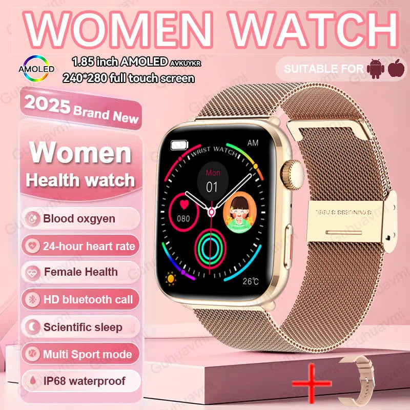 Montre Intelligente Xiaomi Femme - Diagnostic AI, HRV, PPG, IP68